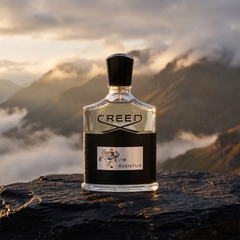 Creed Aventus on a mountain summit