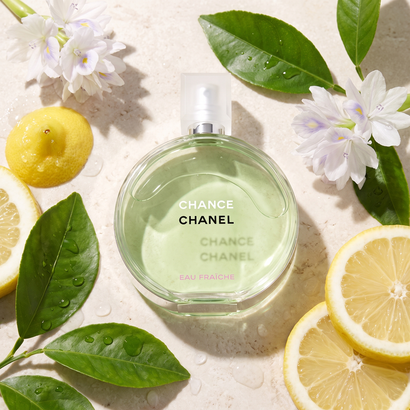 Chanel Chance Eau Fraiche Eau de Toilette with lemon, citron and water hyacinth