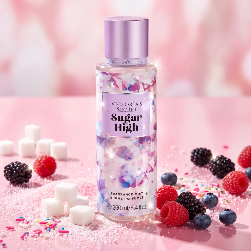 Victoria's Secret Sugar High body mist with sugar, sprinkles and berries