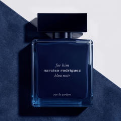 Narciso Rodriguez For Him Bleu Noir on navy suede