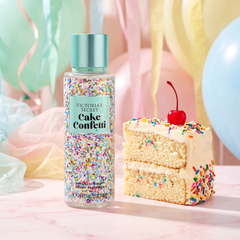 Victoria's Secret Cake Confetti body mist with vanilla cake and a cherry