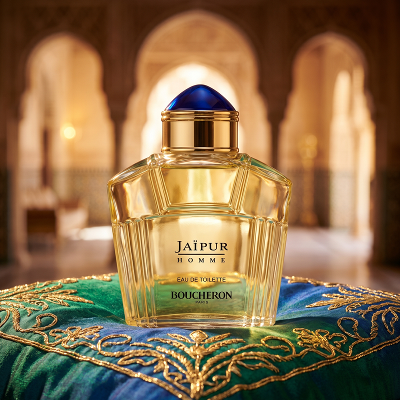 Boucheron Jaipur Homme on jewel-toned silk