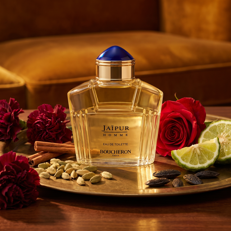 Boucheron Jaipur Homme with cardamom, cinnamon, carnation and tonka