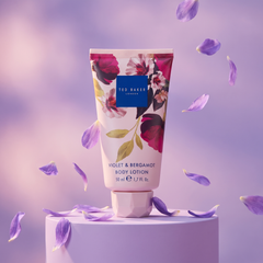 Ted Baker Violet and Bergamot Body Lotion with violet petals