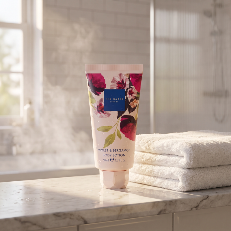Ted Baker Violet and Bergamot Body Lotion after a morning shower