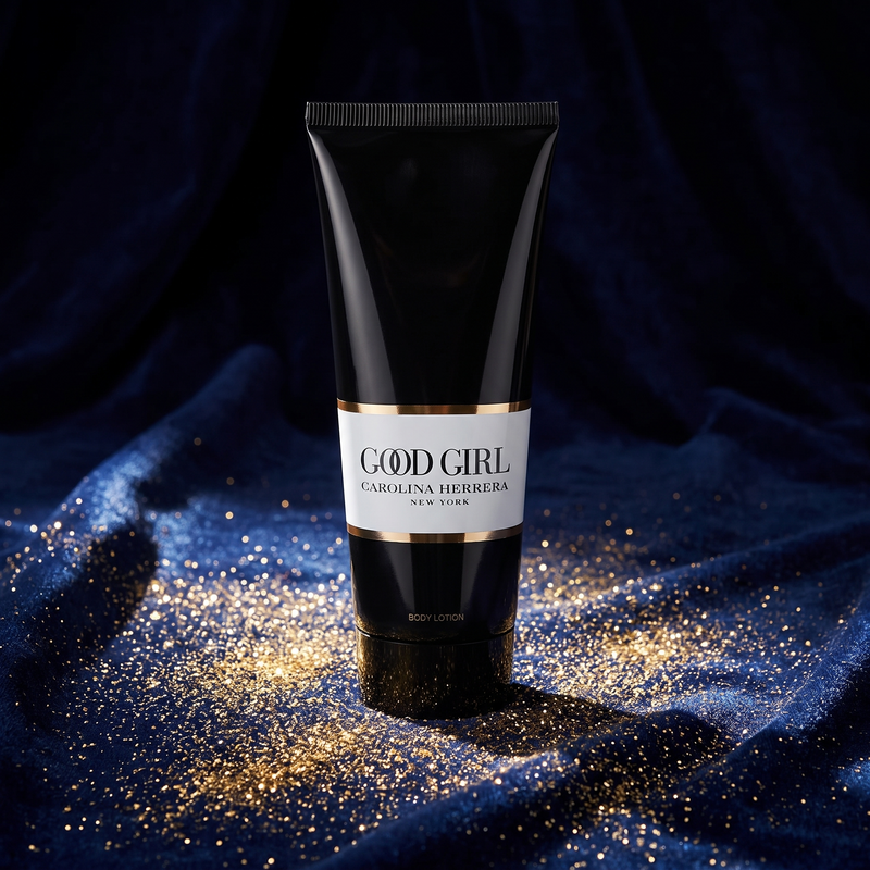 Carolina Herrera Good Girl Body Lotion on midnight velvet