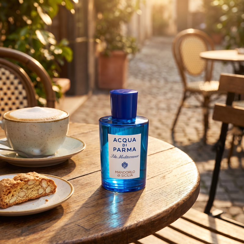 Acqua di Parma Blu Mediterraneo Mandorlo di Sicilia for an afternoon coffee