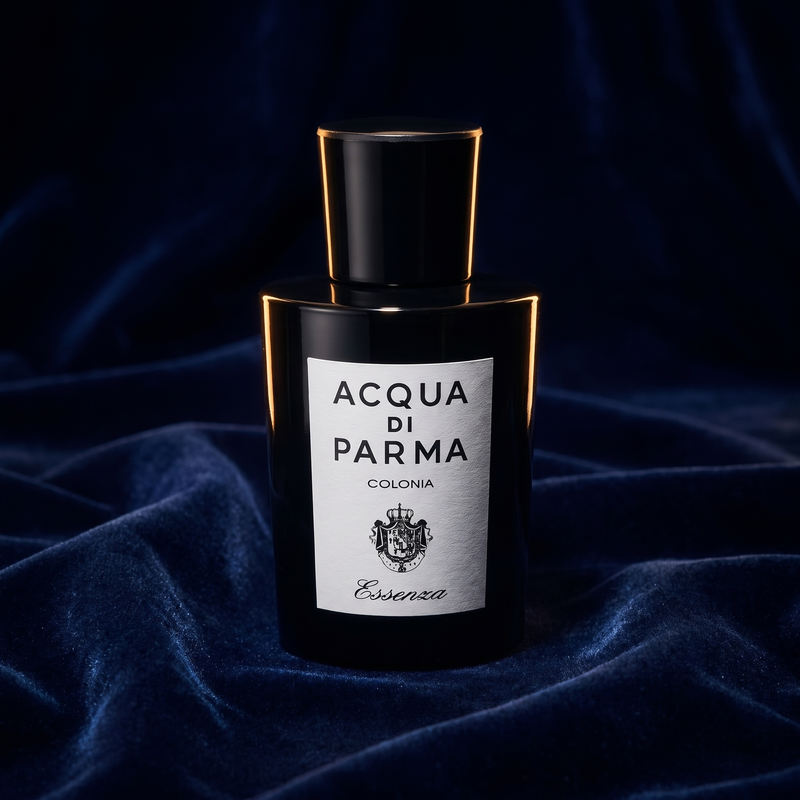 Acqua di Parma Colonia Essenza on navy velvet