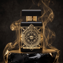 Initio Oud for Greatness on black obsidian