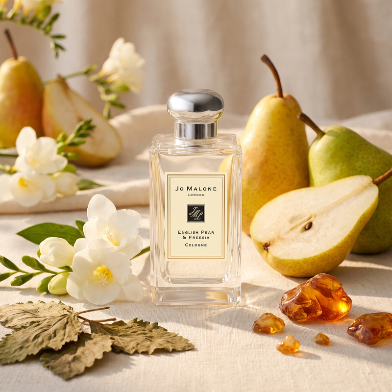 Jo Malone English Pear & Freesia with pear, freesia and patchouli