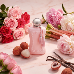 Parfums de Marly Delina with rose, lychee and rhubarb