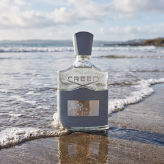 Creed Aventus Cologne on the shoreline
