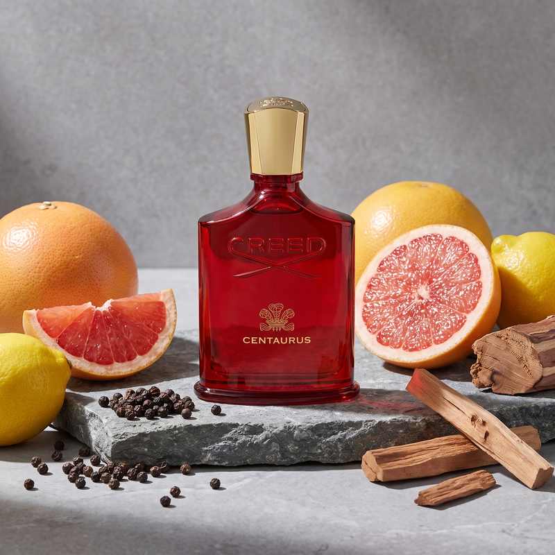 Creed Centaurus with citrus, pepper and sandalwood