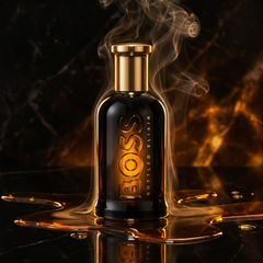 Hugo Boss Bottled Elixir in incense smoke