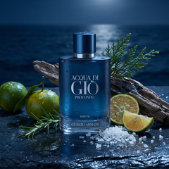 Acqua di Gio Profondo Parfum with sea notes, mandarin and rosemary