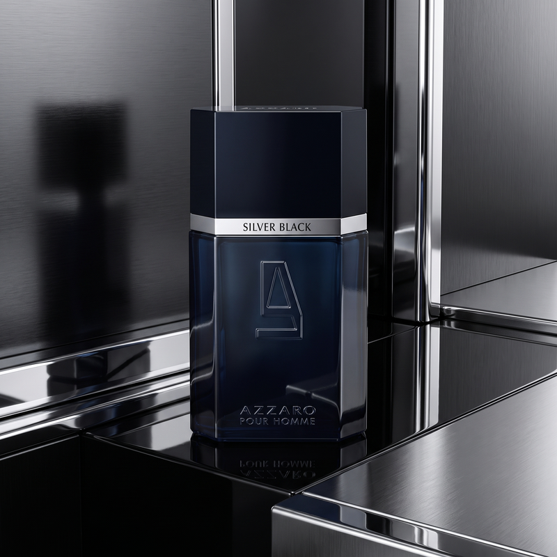 Azzaro Silver Black on chrome