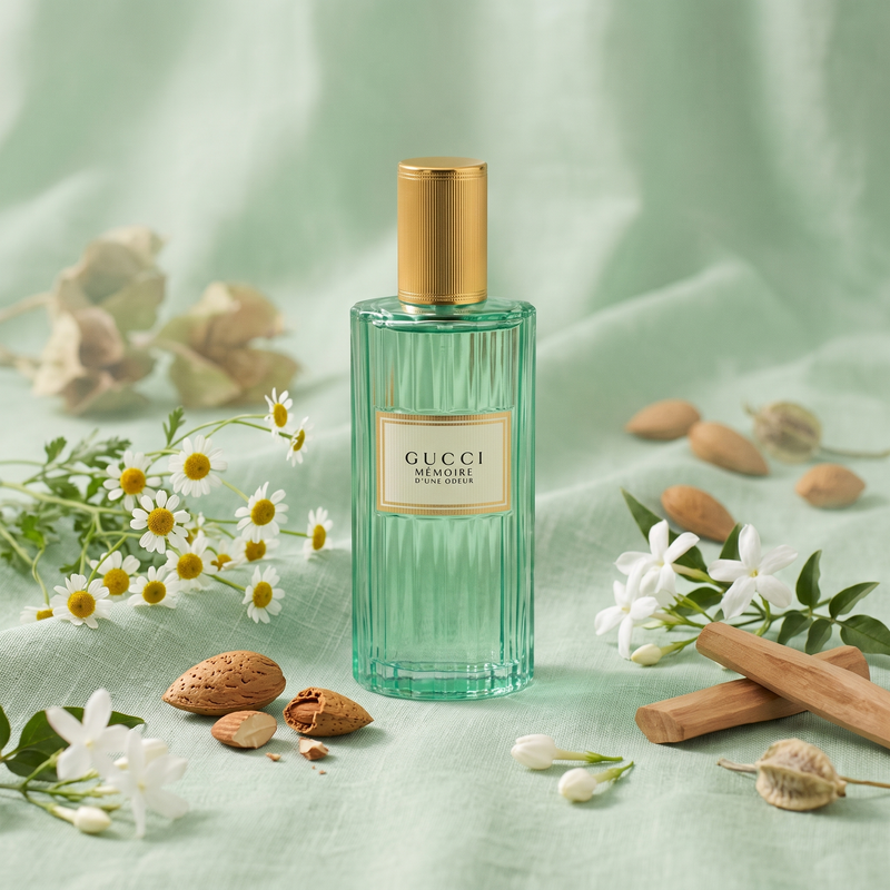 Gucci Memoire d'une Odeur with chamomile, almond and jasmine