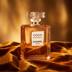 Chanel Coco Mademoiselle Intense on amber velvet