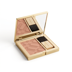 Burberry Outdoor Blush Peach Tree No.40 open compact with pressed powder, mirror and brush