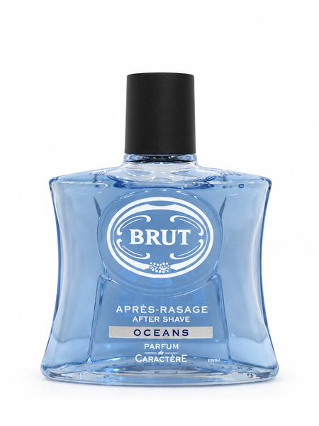 Brut Oceans after shave 100ml blue glass bottle