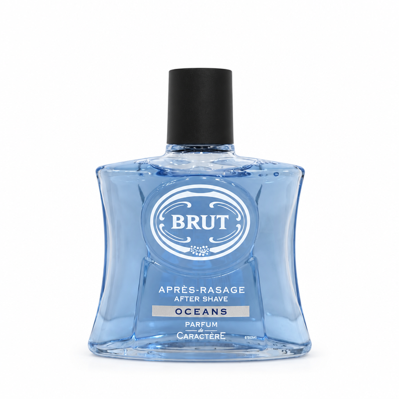 Brut Oceans after shave 100ml blue glass bottle