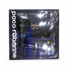 Paco Rabanne Pure XS For Him gift set box with Eau de Toilette, travel spray and key ring