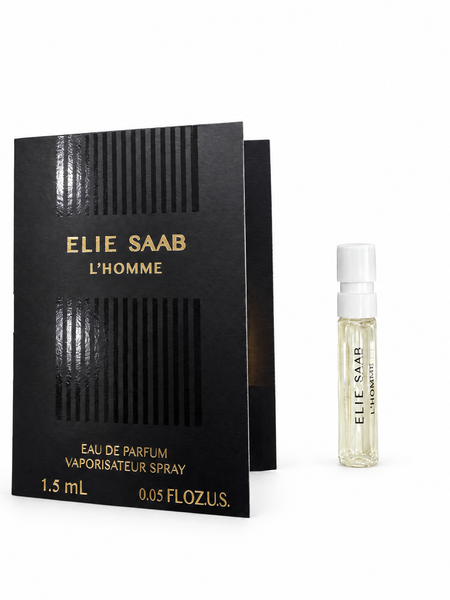 Elie Saab L'Homme Eau de Parfum 1.5ml sample vial and card