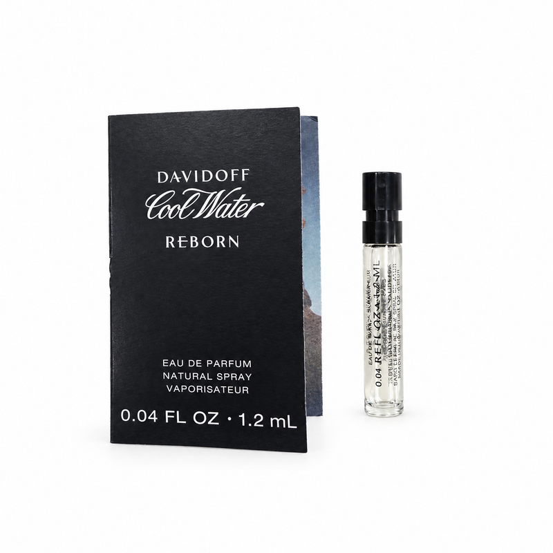 Davidoff Cool Water Reborn Eau de Parfum 1.2ml sample vial and card