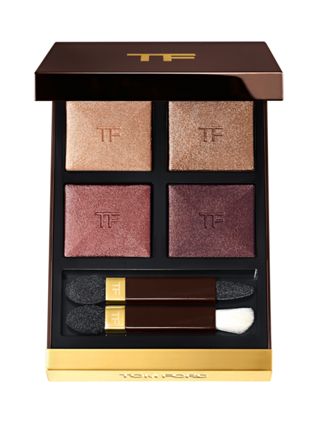 Makeup palette with four eyeshadows and applicators in a Tom Ford box.