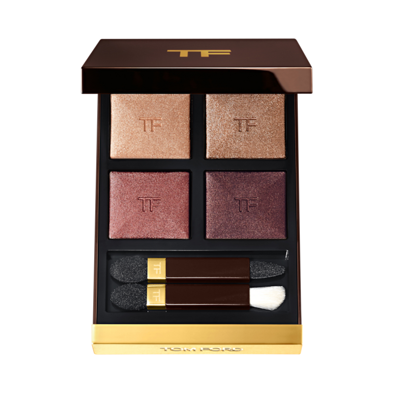 Makeup palette with four eyeshadows and applicators in a Tom Ford box.