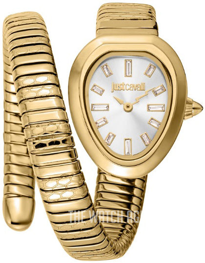 Just Cavalli Aversa JC1L222M0025 rose gold coil watch green dial