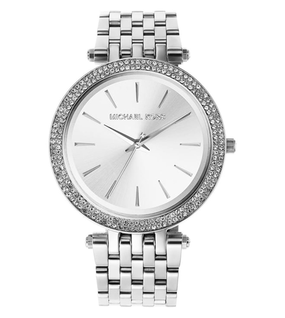 Michael Kors Darci Silver-Tone Crystal Bezel Women's Watch MK3190
