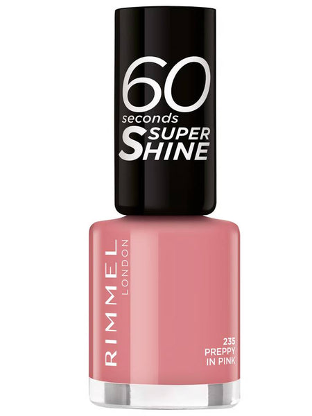 Rimmel London 60 Seconds Super Shine 235 Preppy In Pink 8ml Authentic | Ownly Club