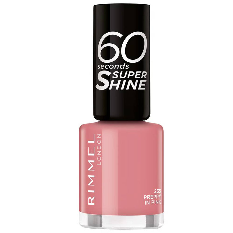 Rimmel London 60 Seconds Super Shine 235 Preppy In Pink 8ml Authentic | Ownly Club