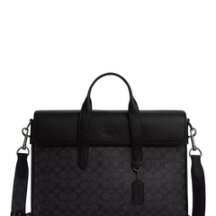 Coach Grey Sullivan Logo Large Briefcase
