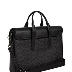 Coach Grey Sullivan Logo Large Briefcase