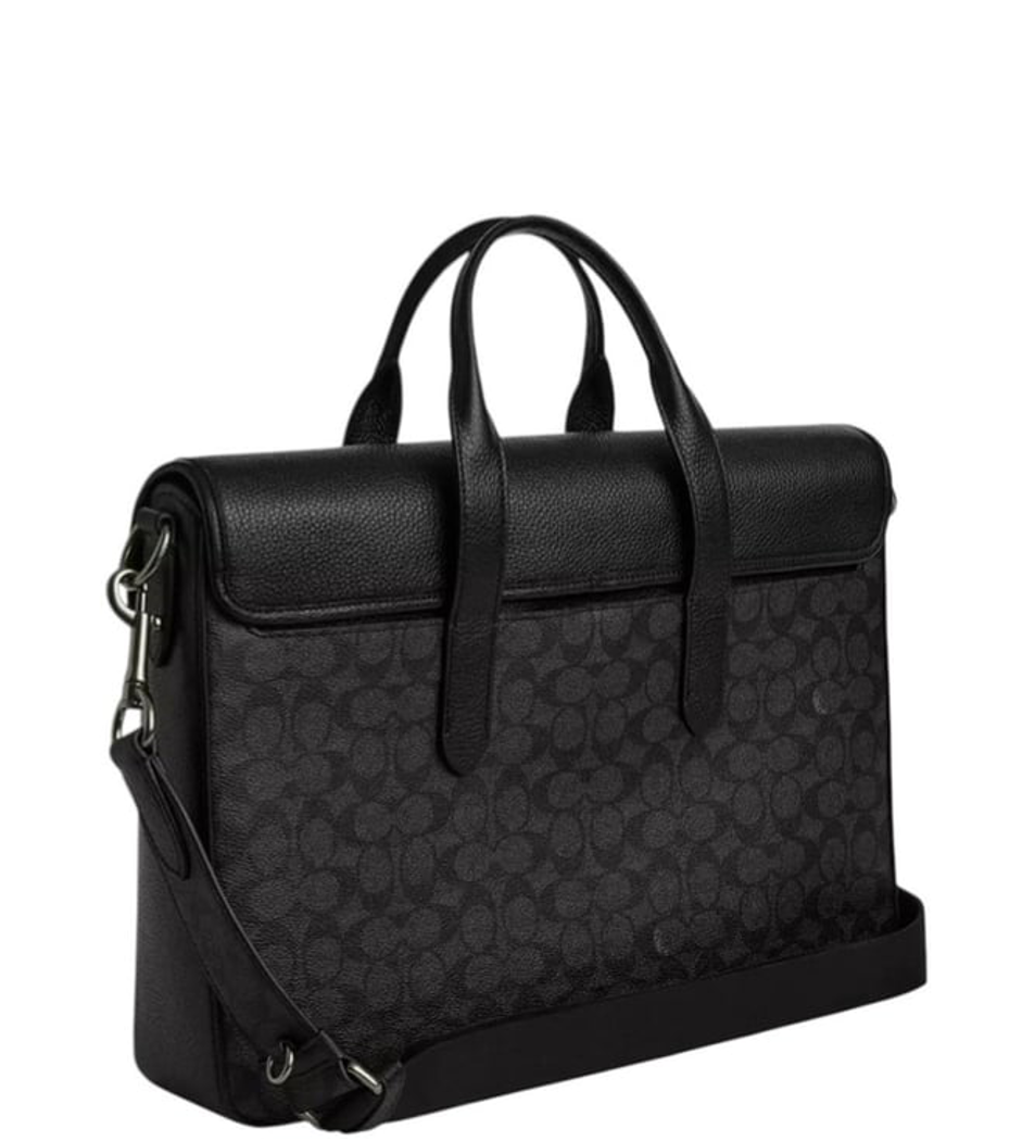 Coach Grey Sullivan Logo Large Briefcase
