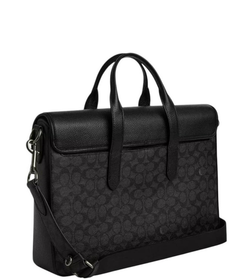 Coach Grey Sullivan Logo Large Briefcase