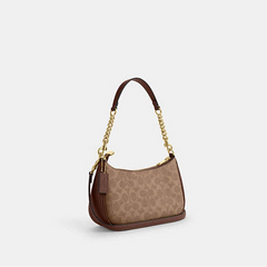 Coach Teri Shoulder Bag In Brown Signature Canvas