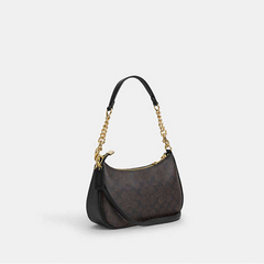 Coach Teri Shoulder Bag In Walnut Signature Canvas