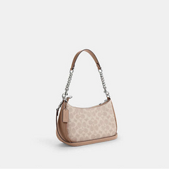 Coach Teri Shoulder Bag In Taupe Signature Canvas