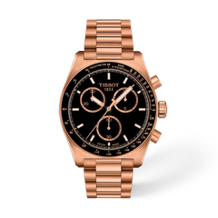 Tissot PR516 T149.417.33.051.00 rose gold PVD chronograph with black dial