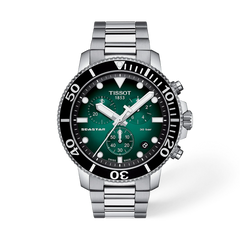 Tissot Seastar 1000 T120.417.11.091.01 green gradient dial chronograph dive watch