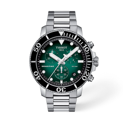 Tissot Seastar 1000 Chronograph Green Dial Men's Watch T120.417.11.091.01
