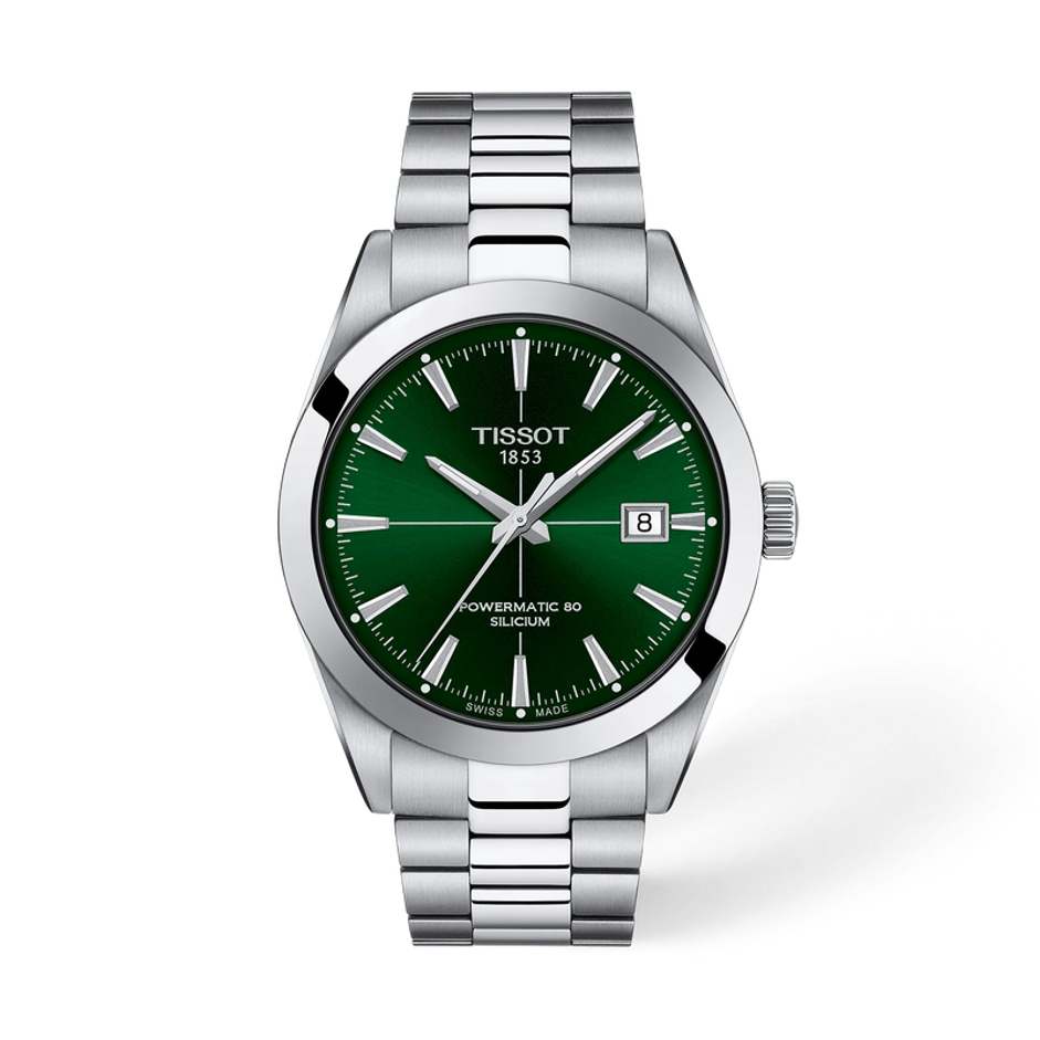 Tissot Gentleman Powermatic 80 Silicium Green Dial Men's Watch T127.407.11.091.01