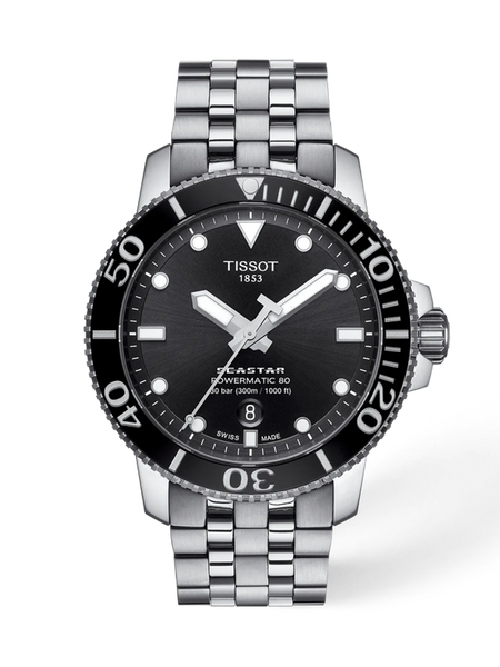 Tissot Seastar 1000 T120.407.11.051.00 black dial Powermatic 80 automatic dive watch