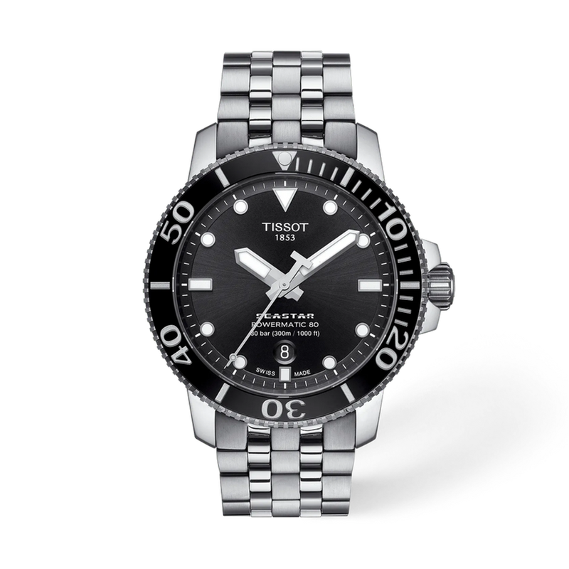 Tissot Seastar 1000 T120.407.11.051.00 black dial Powermatic 80 automatic dive watch