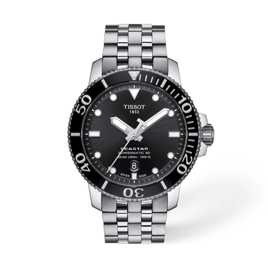 Tissot Seastar 1000 Powermatic 80 Black Dial Men's Watch T120.407.11.051.00