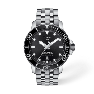 Tissot Seastar 1000 Powermatic 80 Black Dial Men's Watch T120.407.11.051.00