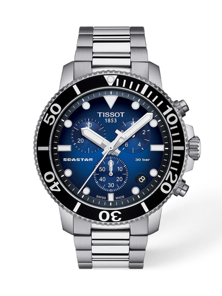 Tissot Seastar 1000 T120.417.11.041.01 blue gradient dial chronograph dive watch
